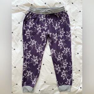 Live Love Lounge Karen Neunurger Women’s Purple Floral Pajama Pants M